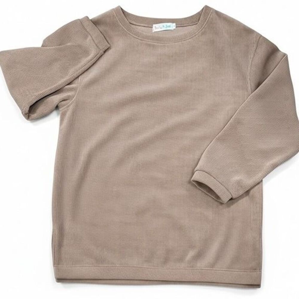 LARGE BEIGE OVERSIZED CORDUROY PULLOVER-NWT